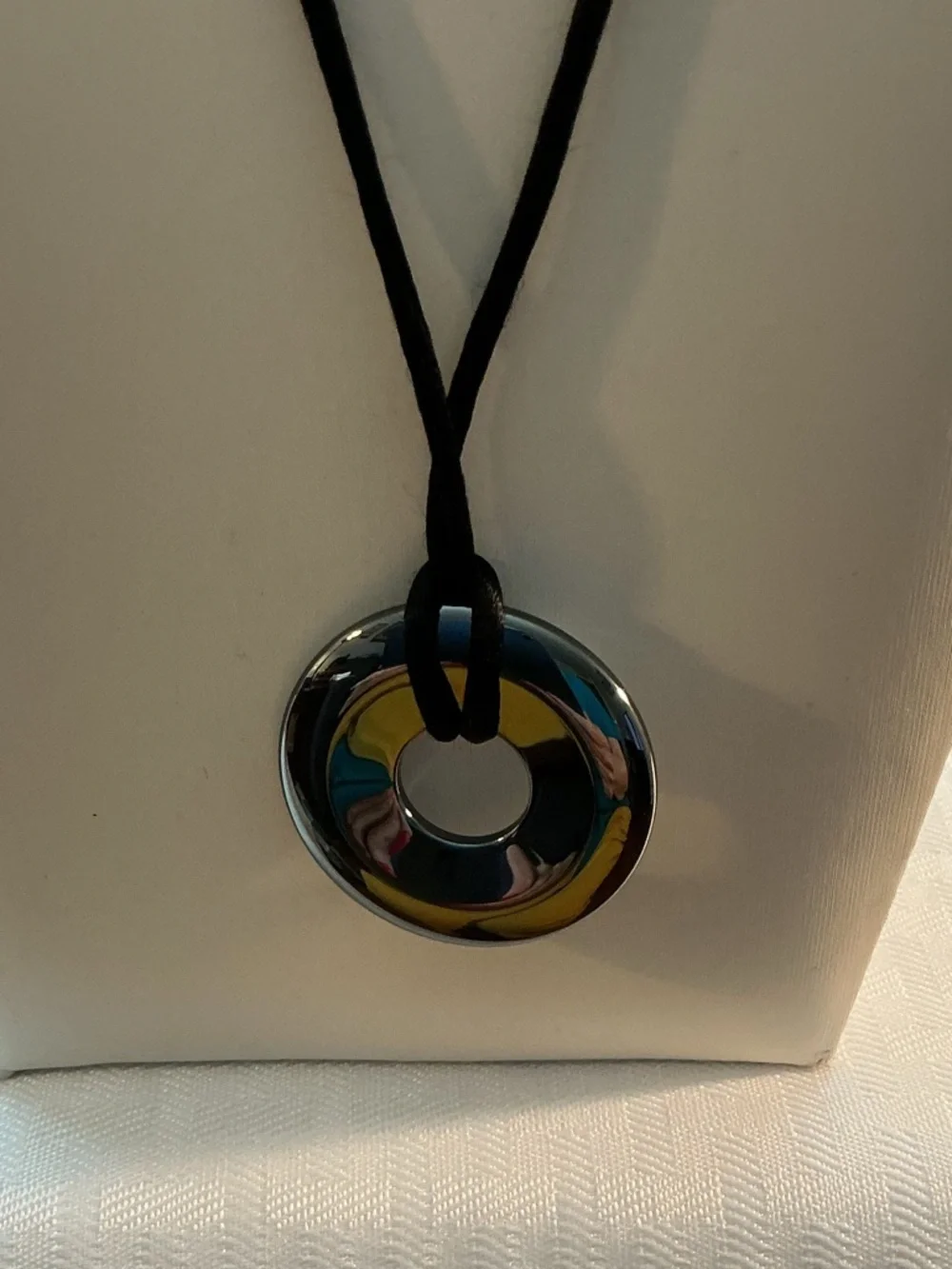 Natural Hematite Pi Stone Pendant Necklace and Earrings Set